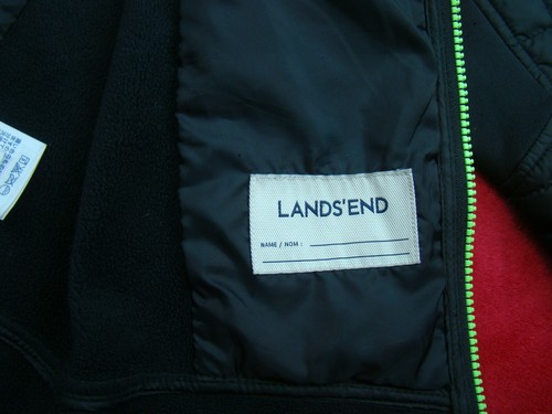 Lands End Boys Girls Size 7 Neon Green Hooded Lightweight Snow Ski Jacket RL - Picture 10 of 11