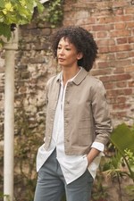 Seasalt Women's Jacket - Natural Coombe Lane Cotton Jacket - Tall - Bisque