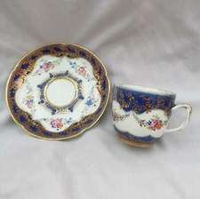 Unusual C18th Chinese Export Porcelain Coffee Cup & Saucer