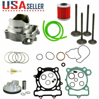 For 2004-2006 Suzuki RMZ250 77mm Cylinder Piston Rings Top End Gasket Valves Kit - Bild 1 von 4