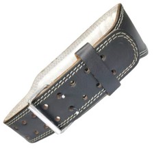 Altus Black Leather Foam Padded Weight Lifting Wide Belt Double Prong Size Small