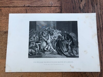 original 1880s print . sir william walworth lord mayor of london !