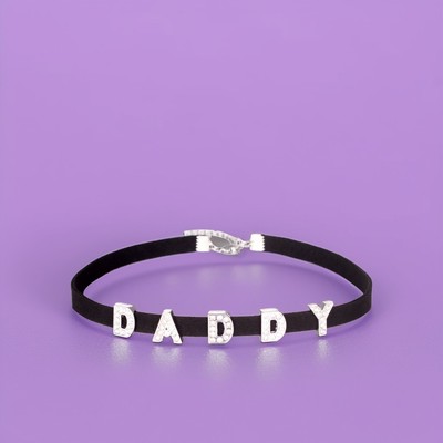 Personalized Rhinestone FEMBOY Letters Choker Necklaces Women Handcrafted Collar