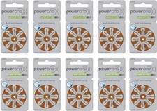 80 Powerone Mercury Free Hearing Aid Batteries Size 312