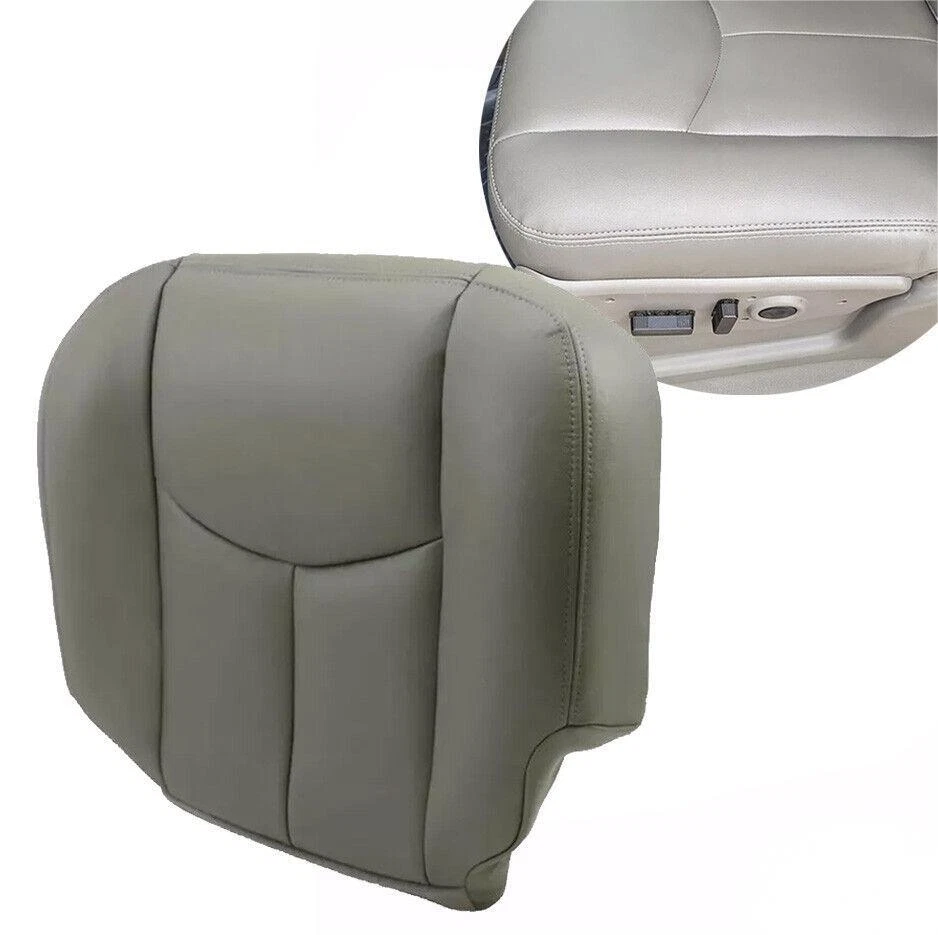 Cubierta de asiento de cuero gris para parte inferior del conductor Chevy Tahoe Suburban 2003 2004 05 2006 Foto 3 de 4