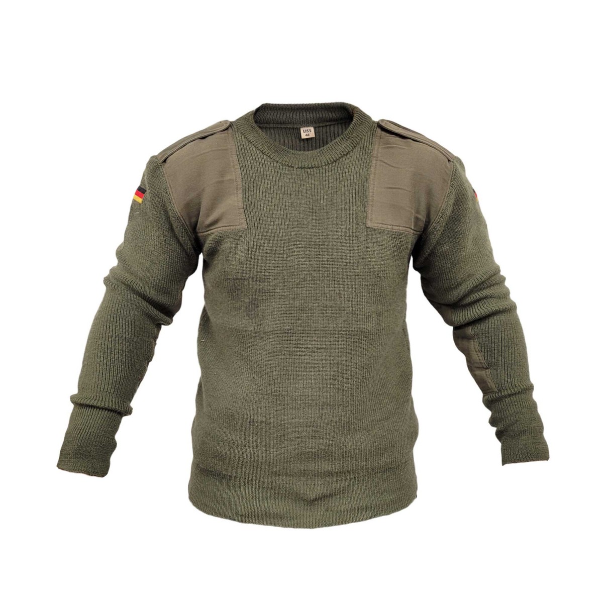 Genuine German Army Pullover Commando Jumper Green Olive Sweater Wool NEW 