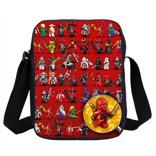 Lote de mochilas escolares grandes de dibujos animados de películas Ninjago bolsa de almuerzo aislada estuche para bolígrafos - Imagen 14 de 19