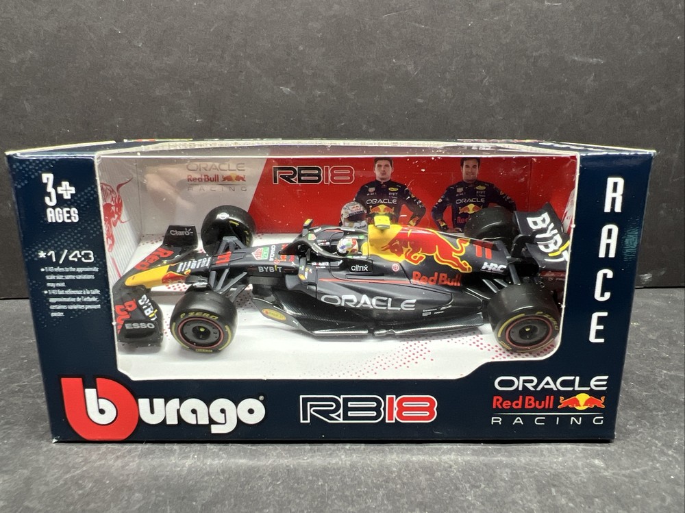 2022 #11 Sergio Perez Oracle Red Bull 1/43 Burago Formula 1 F1 RB18 Diecast