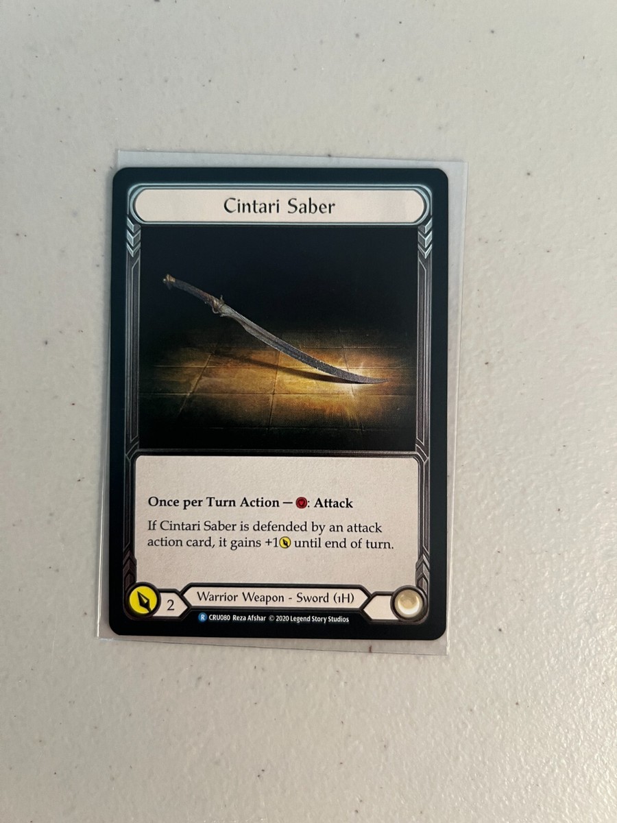 Flesh & Blood Cintari Saber Rare Cold Foil Crucible of War