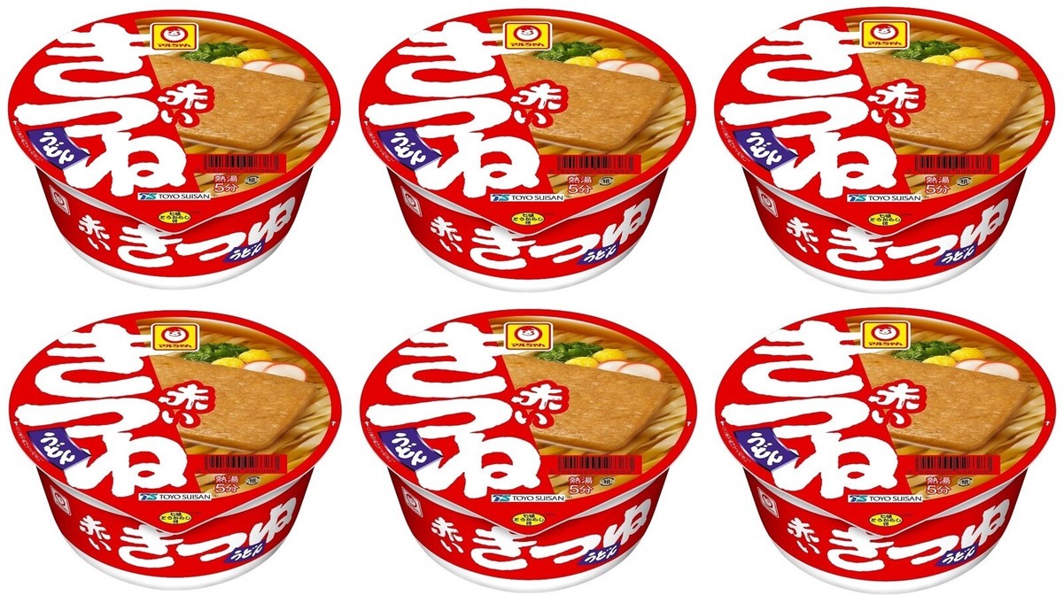 Japanese Ramen Noodles Kitsune Udon Tofu Fried Instant Food Soup
