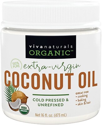 Aceite De Coco Organico Extra Virgen Para Cabello Piel Comestible Natural Virgin