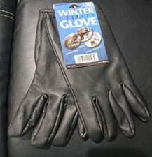 Magid Winter Utility Gloves, Black, Size Large, Cotton Lining, Water Resistant
