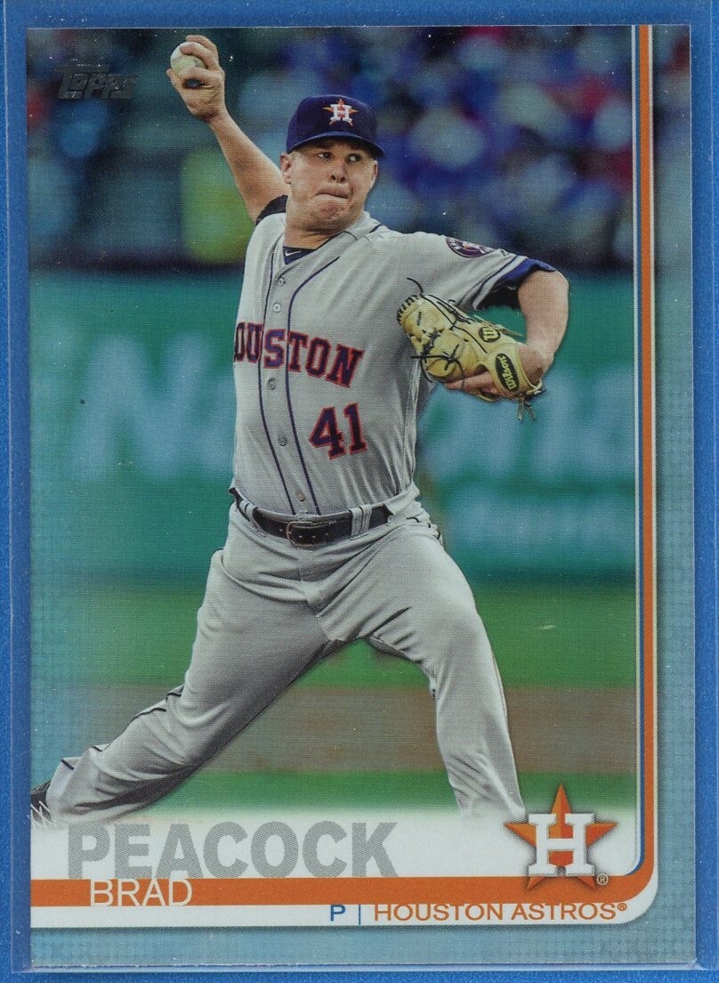 2019 Topps Series 1 Rainbow Foil Parallel #136 Brad Peacock Houston Astros