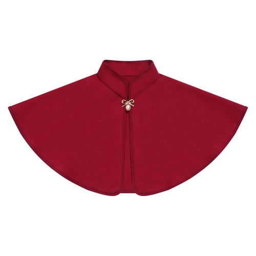 Girls Stand Collar Bolero Shrug Open Front Shawl Wraps Wedding Party Flower Cape - Picture 34 of 44