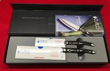 CUTCO 1766 Santoku Chef & 1768 Spreader Sharp! NOS DD Edge Classic Black Foggy