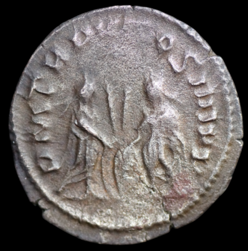 Valerian I Antoninianus, 253 AD, Rome, Two Figures, RIC ref, Rare. #1327 - Picture 3 of 4