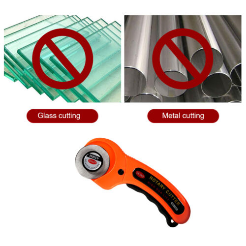 Rotary Cutter With 5 45mm Blade Sewing Quilters Fabric Leather Cutting Tool Set - Picture 2 of 6