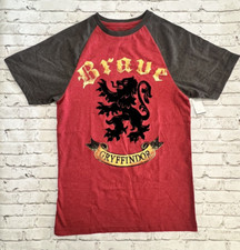 Wizarding World of Harry Potter GRYFFINDOR BRAVE Raglan Shirt Adult Small New