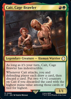NM Cait, Cage Brawler, MTG, Fallout, Magic the Gathering, 96