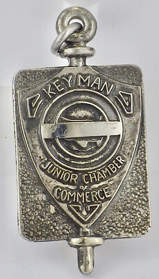 Vintage Sterling Silver Keyman Junior Chamber of Commerce Key 