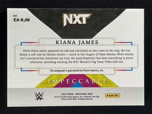 2023 Panini Impeccable Kiana James Extravagance Autographs Auto RC 39/75 - Picture 2 of 2