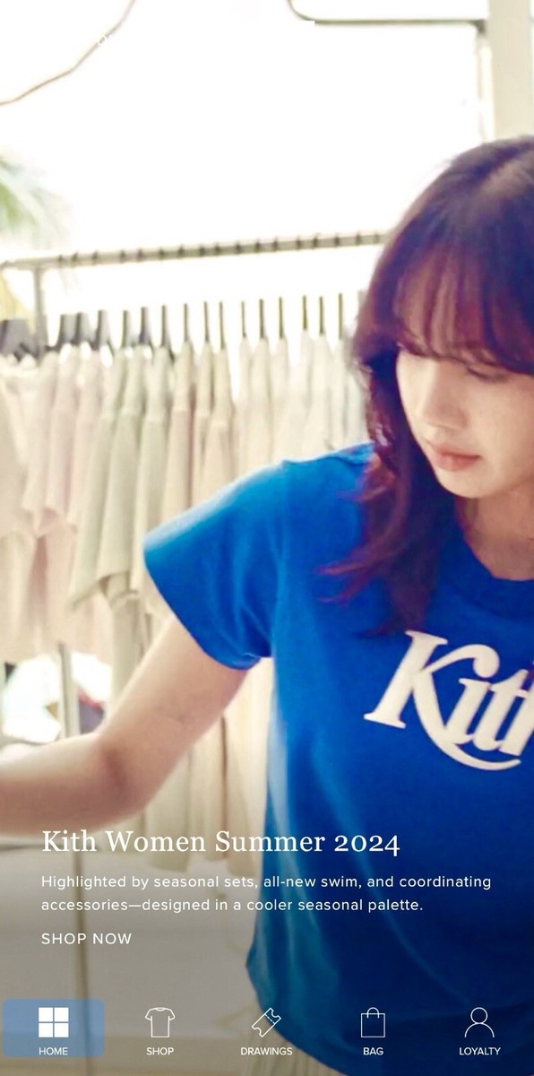 Kith Women Swash Logo Mulberry Vintage Tee Laguna Summer 2024 Lisa 