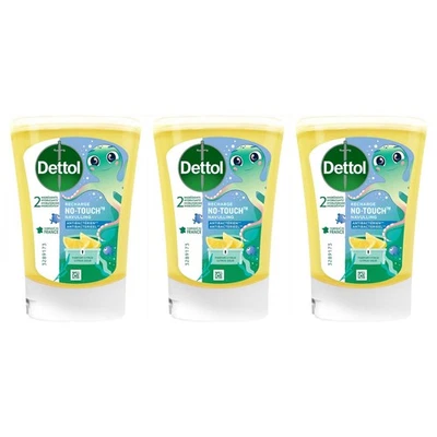 [7000050-3] DETTOL Lot de 3 Recharges de savon 250 ml pour distributeur No to... - Photo 1/4