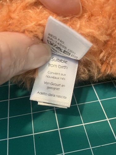 Jellycat 7 Zoll kleiner orange-weißer Fuchs lockiges Haar Stofftier Plüschtier - Bild 13 von 16