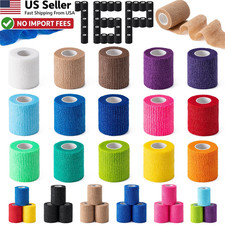 16 Pack Self Adhesive Bandage Wrap 2 Inch Cohesive Athletic Tape Multicolor
