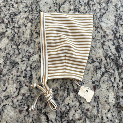 New Quincy Mae Honey Striped Pixie Bonnet 3-6 months