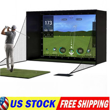 11x 8ft Complete Golf Simulator Enclosure Package w/ Impact Scree Blackout Cage
