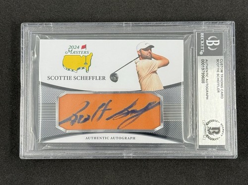 Scottie Scheffler Signed Custom Golf Card RC Patch Auto Beckett Masters Relic