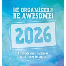 Carousel Worldwide, Be Organised and Be Awesome 2026 Easel Desk Calendar
