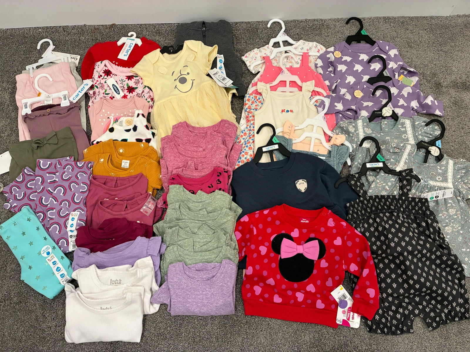 NEW WITH TAGS Wholesale Lot Baby Girls Clothes Size Newborn to 12m ($385 Retail)