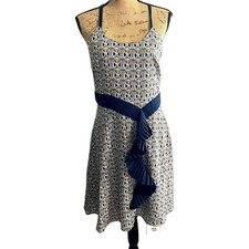 Liberty of London for Target A-Line Sundress Navy Blue Floral Ruffle Size 6