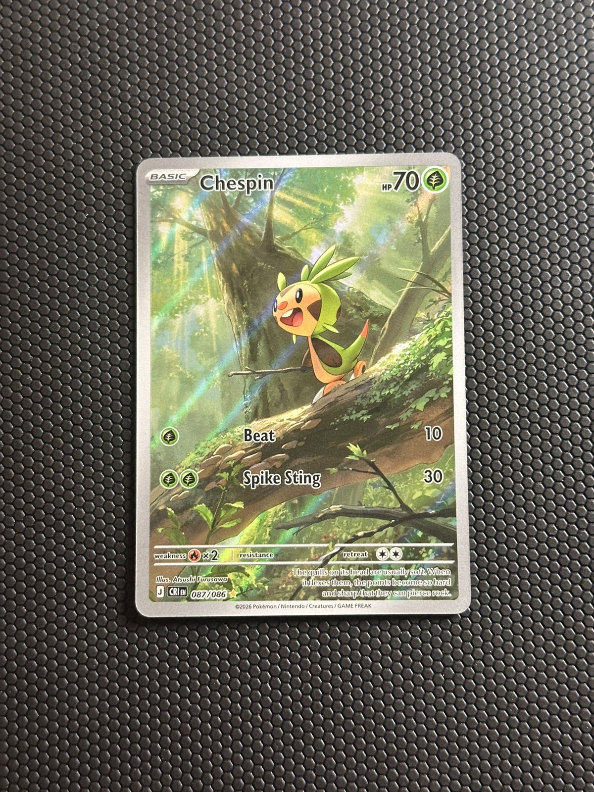 Chespin 087/086 Me04: Chaos Rising Holo