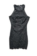 Lulus black floral lace dress Small Black