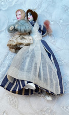 Antique Mini Nurse Doll with Baby Pipe Cleane...