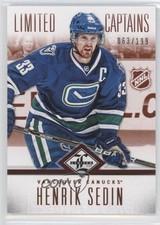 2012-13 Panini Limited Limited Captains 63/199 Henrik Sedin #178 HOF 2u9