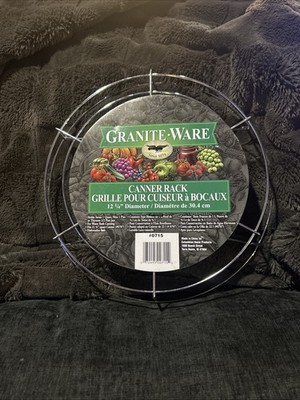 GRANITE WARE #0715 12 1/4''Diameter Canner Rack Holds 7- 1 Qt Jars water bath