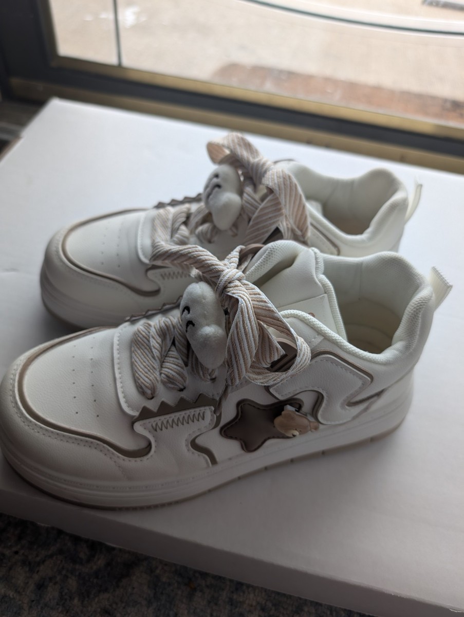 Fujedmog Japan Star Shoes Girls Walking Shoes Big Head Y2K Size