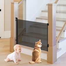 Retractable Baby Gate, Pet Gate for Stairs, Mesh Dog Gate for Doorways, Safet...