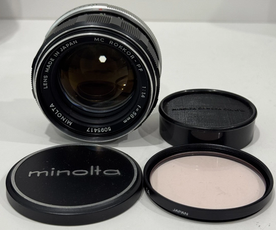 Minolta Rokkor PF 58mm Focal f/1.4 Camera Lenses for sale | eBay