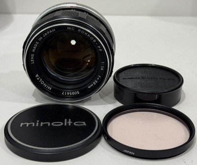 Minolta MC ROKKOR-PF 58mm F/1.4 Prime Lens MC MD Mount