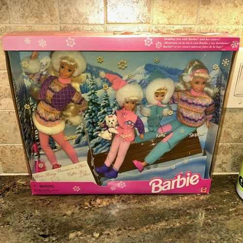 Vintage 1995 Mattel “Winter Holiday Barbie & Sisters Giftset” #15645