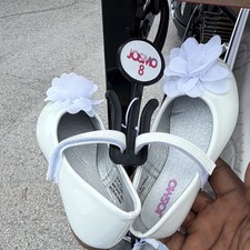 Josmo Girls White Mary Jane Dress Shoes Hook ...