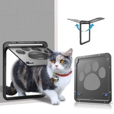 Pet Screen Door,Inside Door 8x10x0.4 inch,Lockable Magnetic Flap Screen Autom...