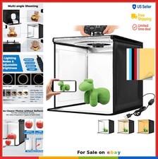 Photo Light Box 12 Inch Dimmable 120 LED CRI 95 Shooting Tent 6 Backdrops
