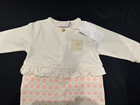 Escada Girls White & Gold Logo Baby Blanket & ruffle-detail romper set — photo 7