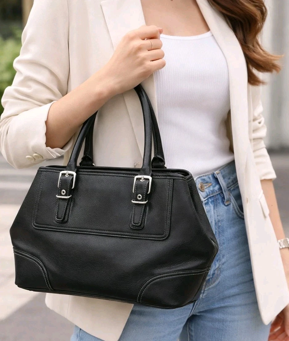 Coach Hampton Satchel/Top Handle Bag Black Bags & Handbags for